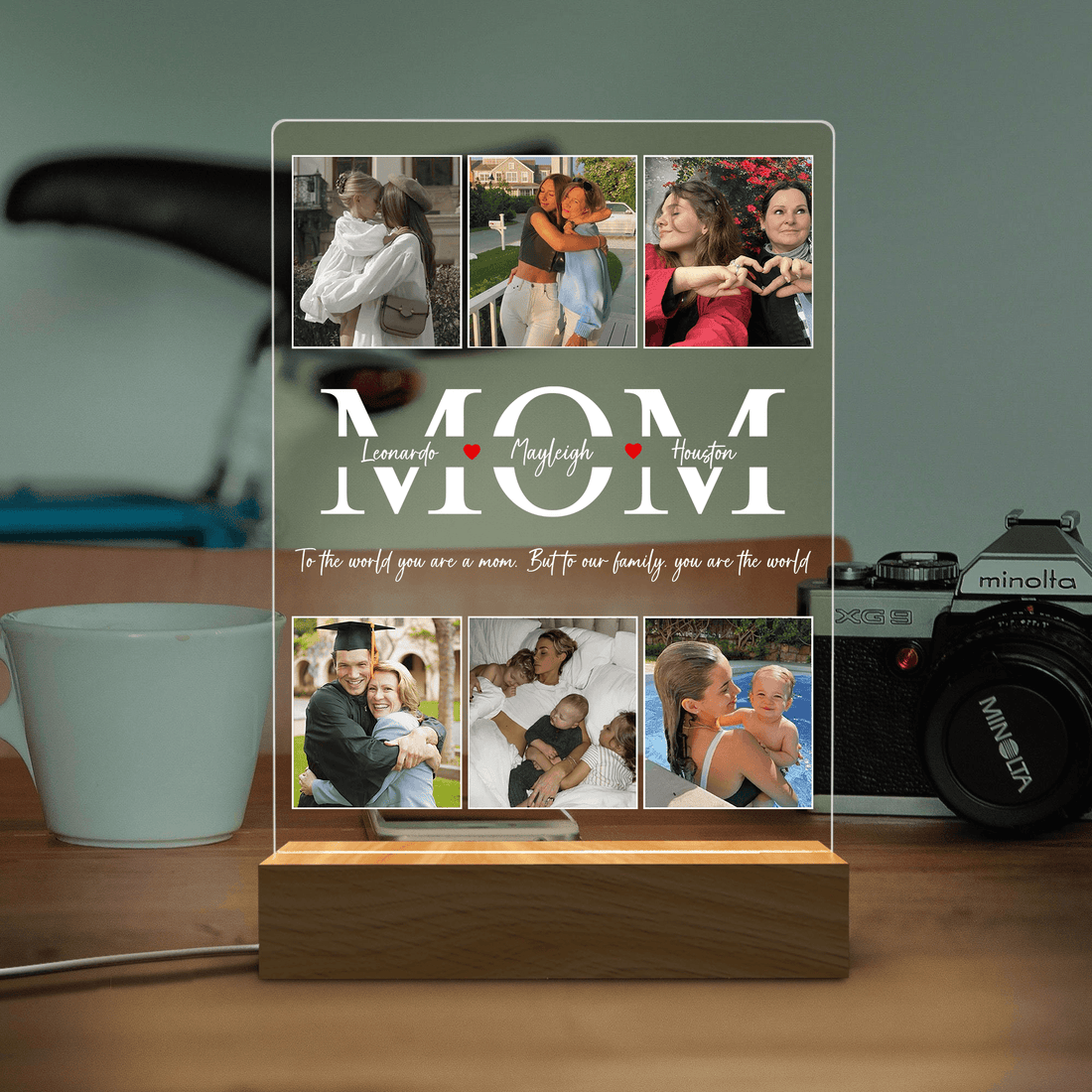 Best Mom Ever personalized led light, alternate view 4