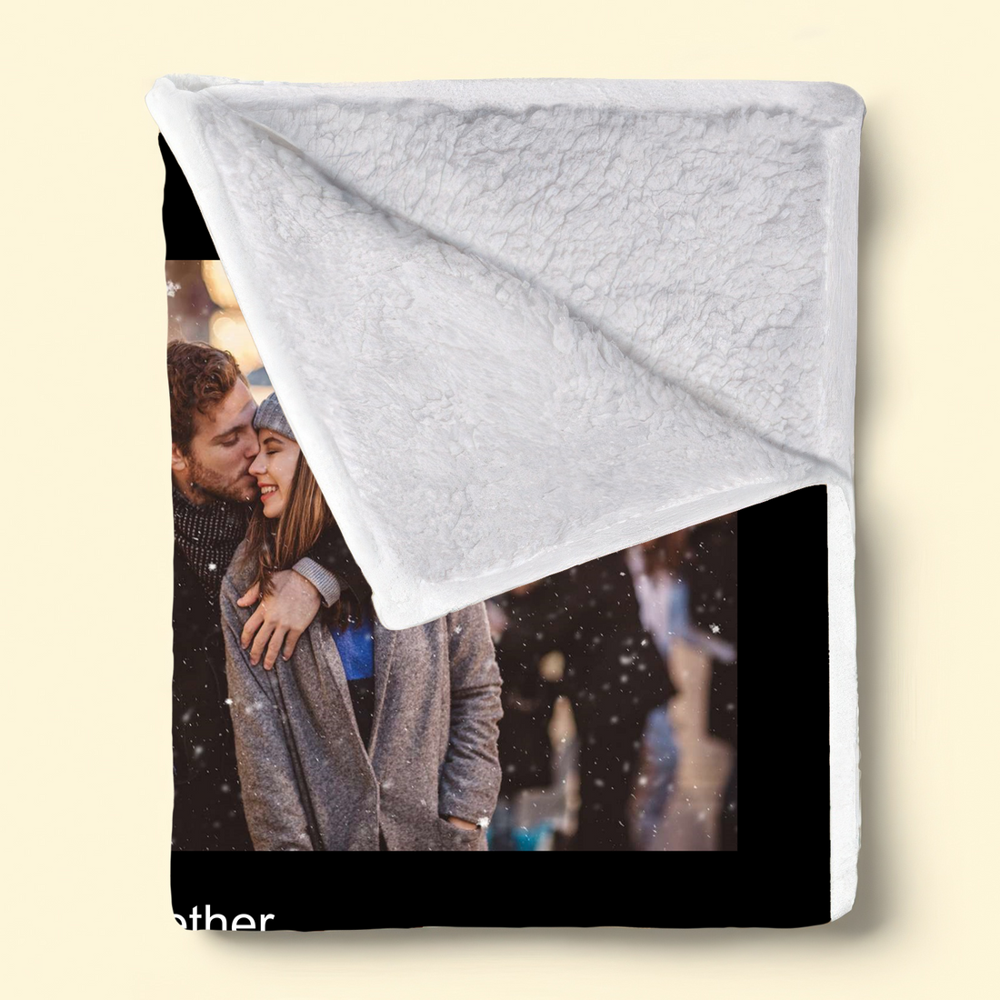 Personalized Wife or Husband's Custom Song Blanket fleece blanket, sherpa reverse side folded back