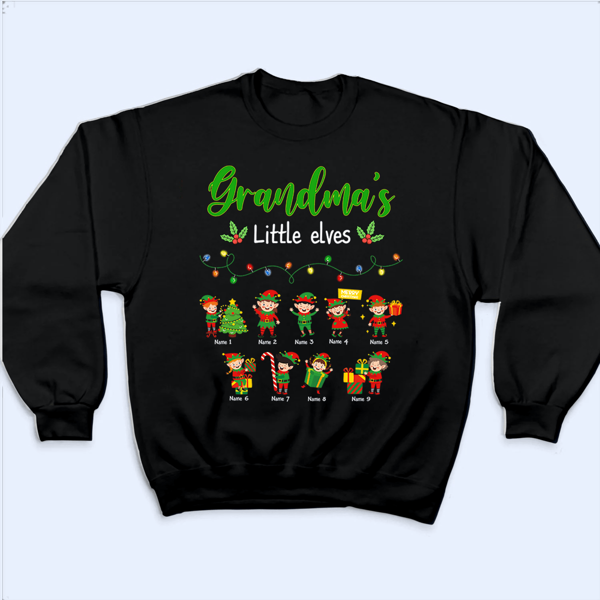 Grandma's Elves - Personalized Custom T Shirt - Birthday, Loving, Funny Gift for Grandfather/Dad/Father, Husband, Grandparent - Suzitee Store