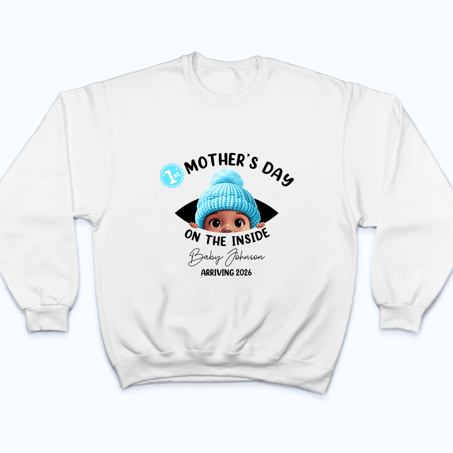 Baby First Year On The Inside With Mom - Personalized Custom T Shirt - Mother's Day Gift For First Mom, New Mom Gift