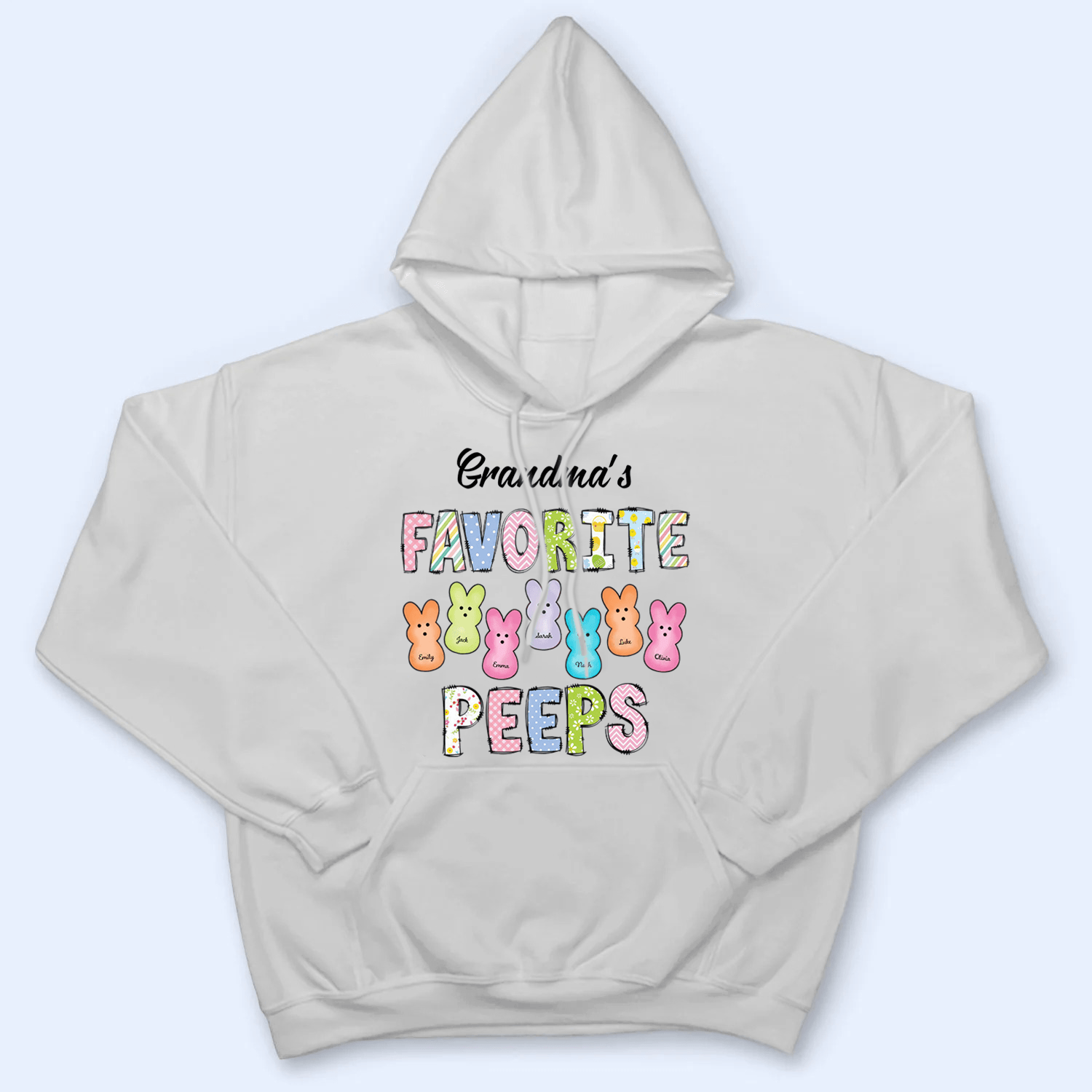 Grandma's Favorite Bunnies Easter - Personalized Custom T Shirt - Easter, Birthday, Loving, Funny Gift for Grandma/Nana/Mimi, Mom, Wife, Grandparent - Suzitee Store