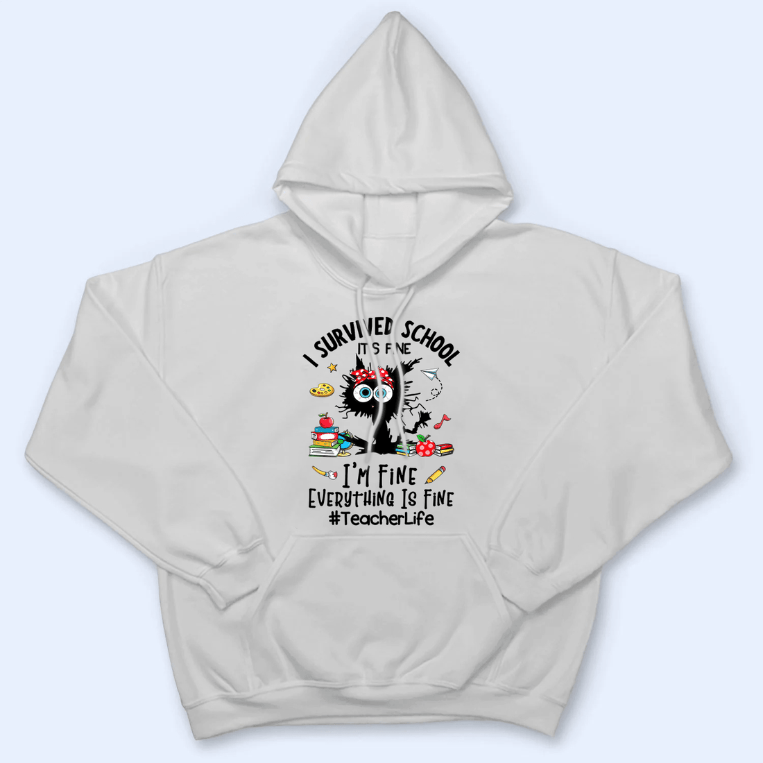 Personalized I Survived School Everything Is Fine t-shirt, alternate view 5