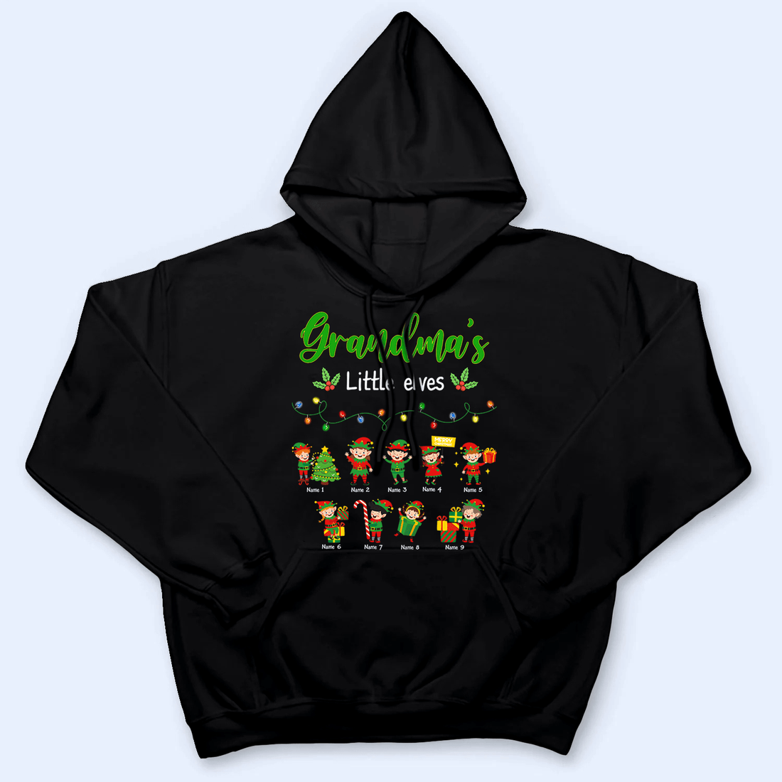 Grandma's Elves - Personalized Custom T Shirt - Birthday, Loving, Funny Gift for Grandfather/Dad/Father, Husband, Grandparent - Suzitee Store