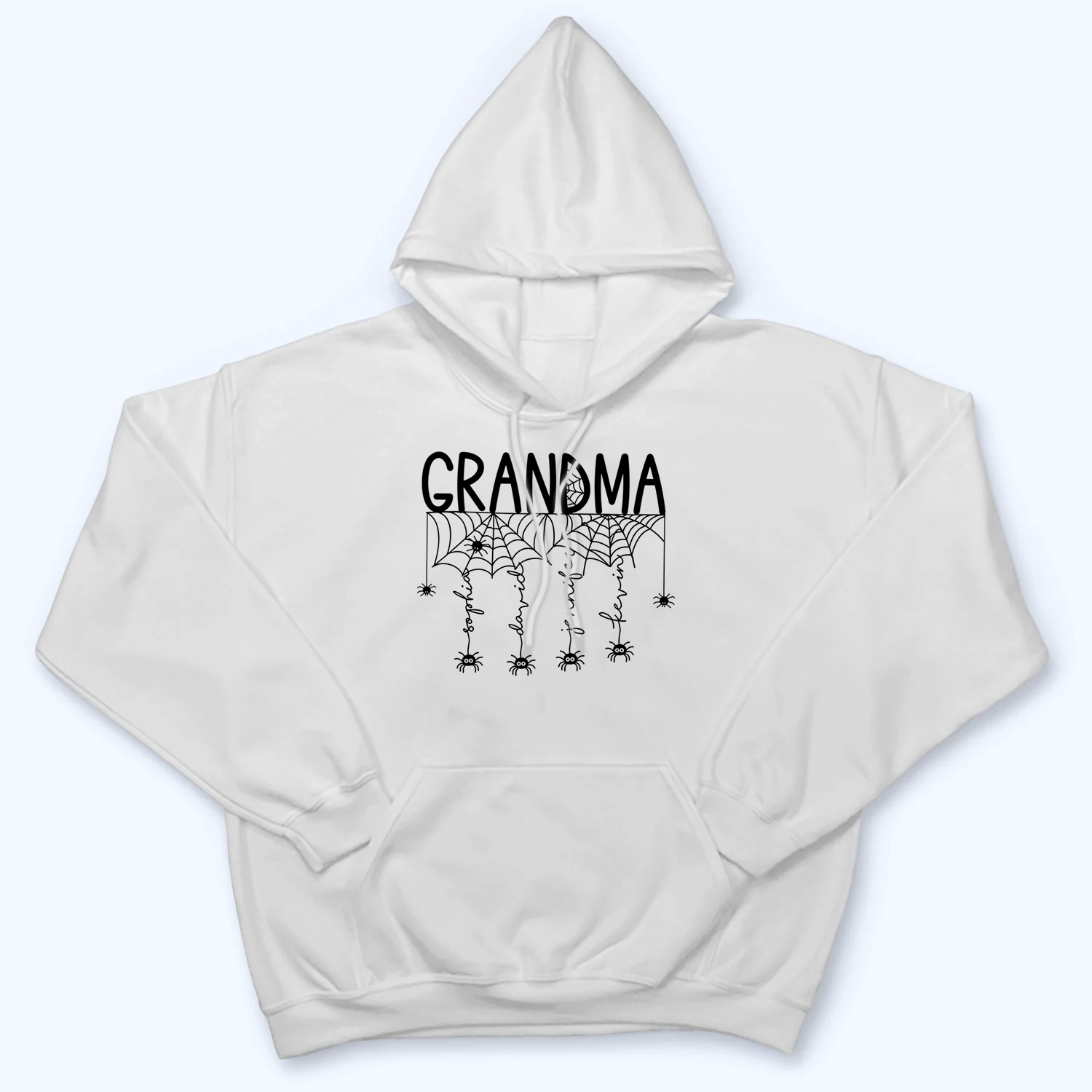Halloween Grandma Mom Spooky Spiders - Personalized Custom T Shirt - Fall Season, Halloween Gift for Grandma/Nana/Mimi, Mom, Wife