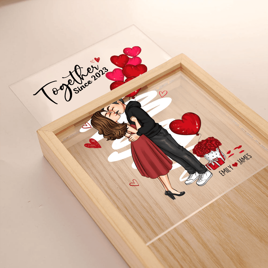 Personalized Together Since frame light box, alternate view 3