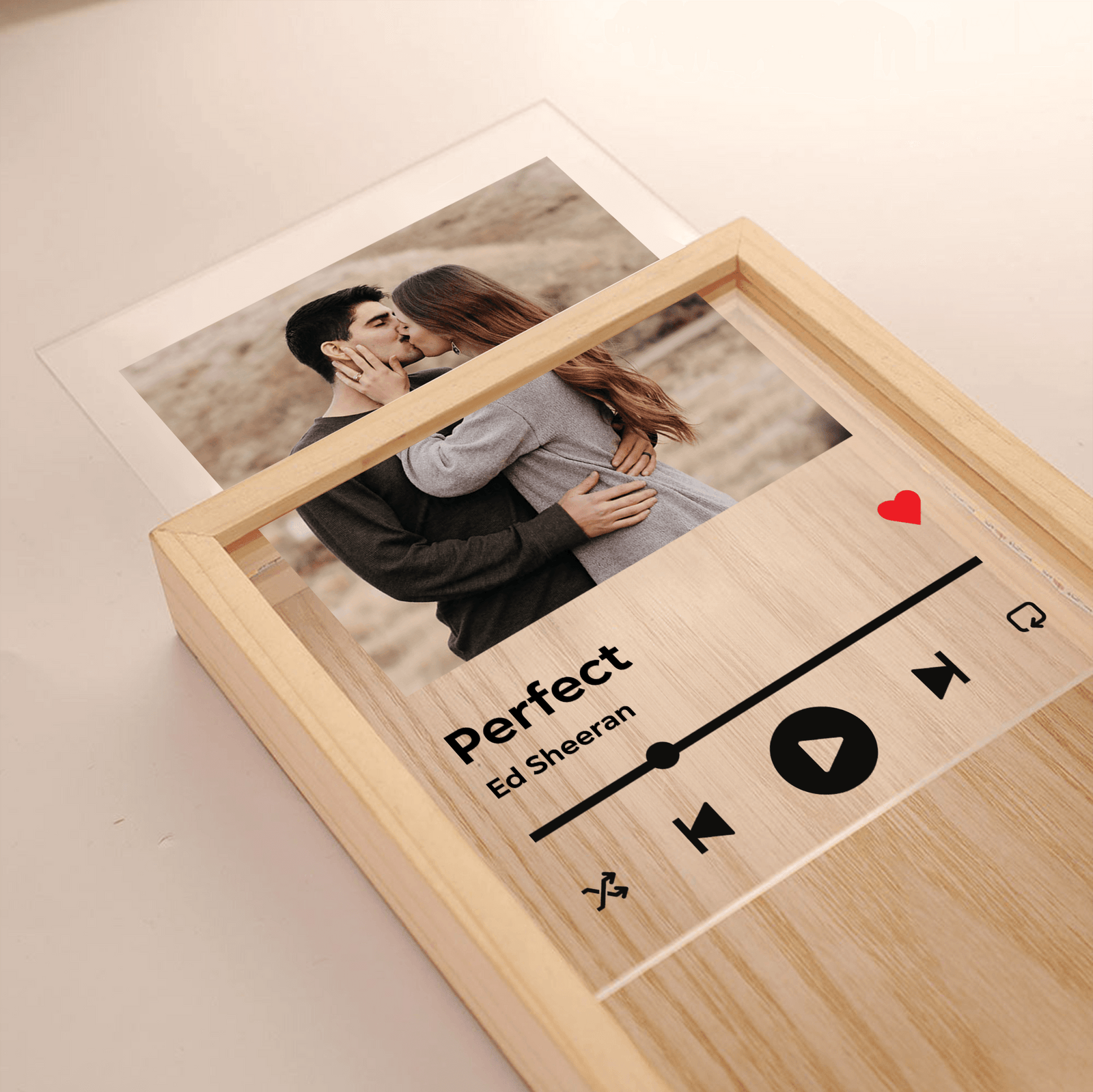 Custom Music Night Light - Personalized Photo Song Frame Light Box - LED Night Lamp, Valentines Day, Anniversary, Wedding, Unique Birthday Gift For Couples, Wife, Husband, Girlfriend, Boyfriend, Be Mine, Gift For Her, Gift For Him, Music Player Frames - Suzitee Store