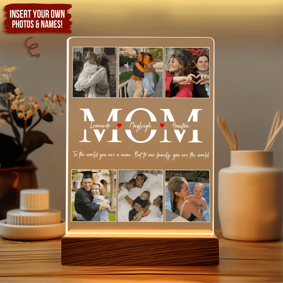 Best Mom Ever personalized led light, main view
