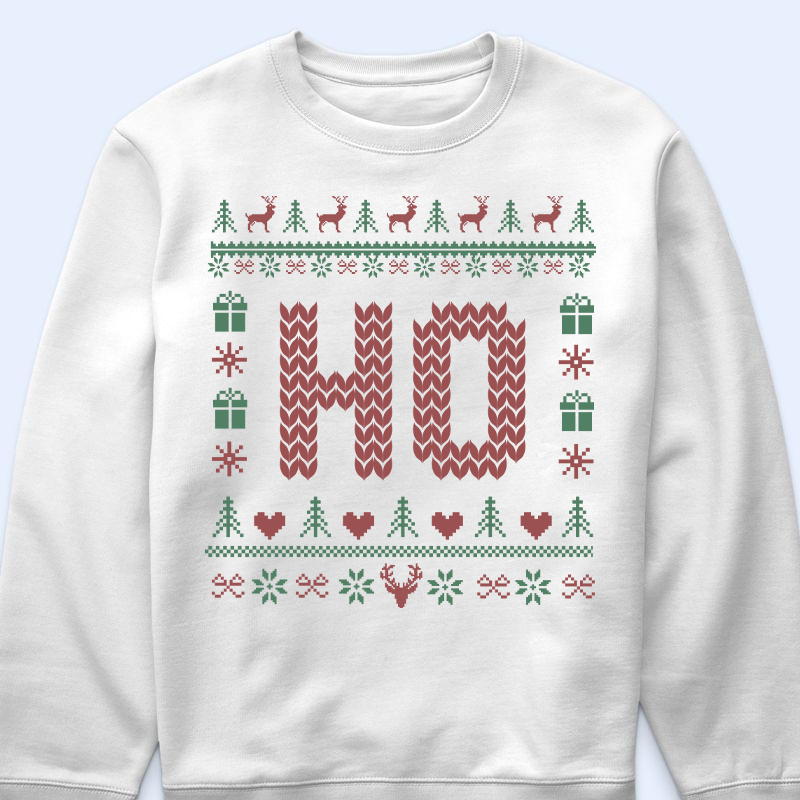 Where's My Ho At - Funny Couple Ugly Christmas Sweater - Gift For Couples, Wife, Husband