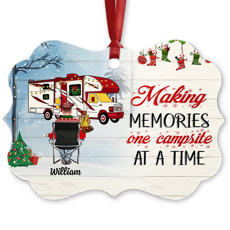 Personalized Home Is Where Happy Campers medallion ornament, alternate view 2