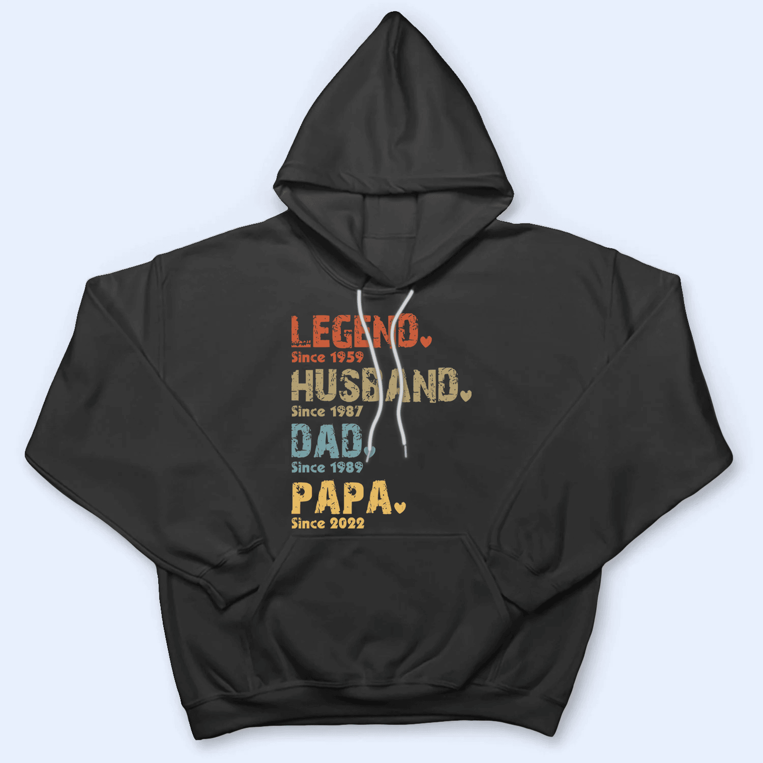 Legend, Husband, Dad, Grandpa: The Journey of a Lifetime - Personalized Custom Year T Shirt - Father's Day, Birthday Gift for Dad, Grandpa, Husband, Daddy, Dada, Papa, Dad Jokes - Suzitee Store