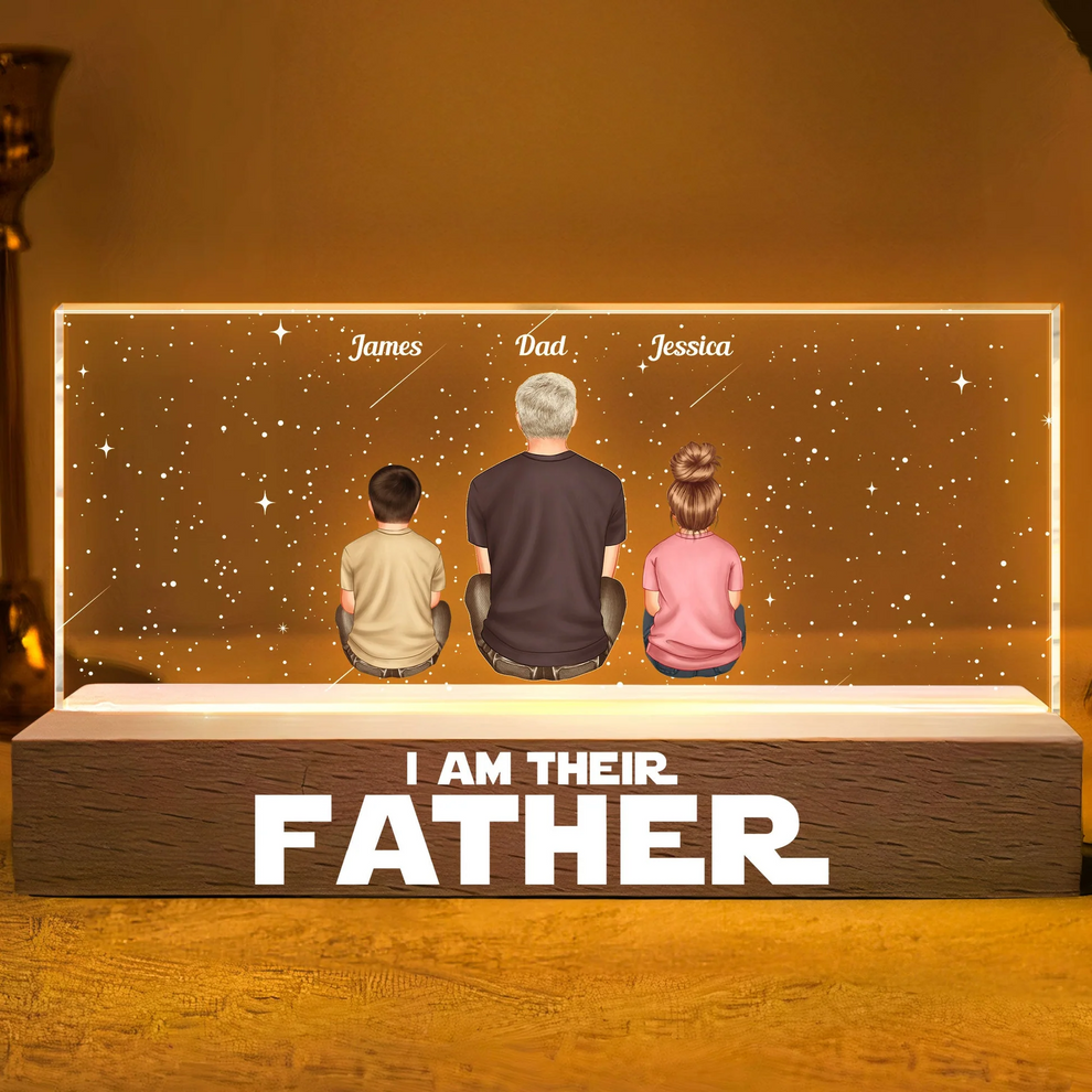 I Am Their Father personalized led light printed base, main view