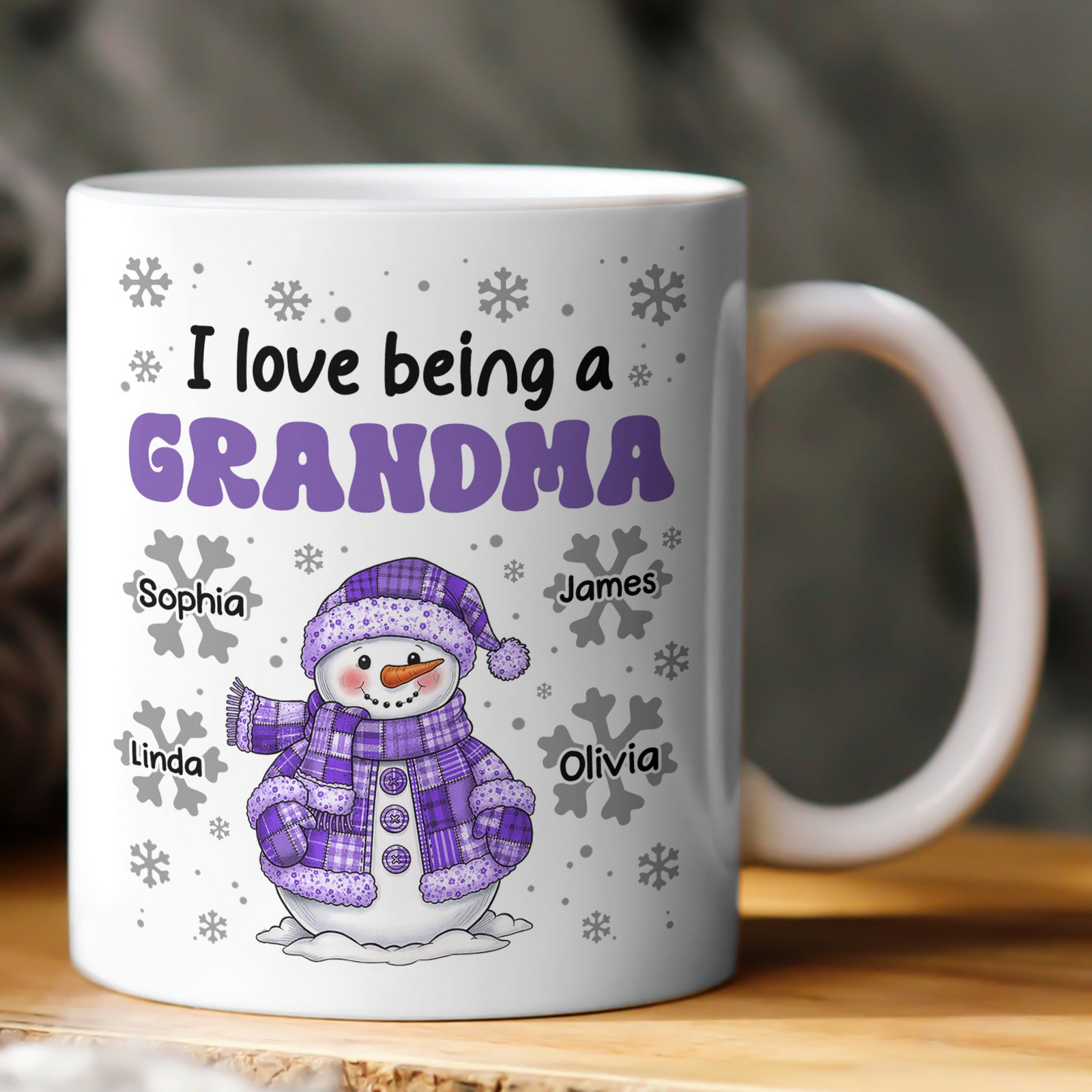 I Love Being A Grandma - Personalized Custom Mug - Christmas Gift For Grandpa/Grandma, Mom/Dad