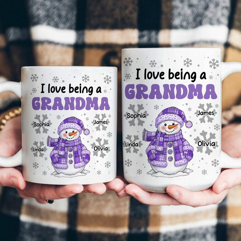 I Love Being A Grandma - Personalized Custom Mug - Christmas Gift For Grandpa/Grandma, Mom/Dad
