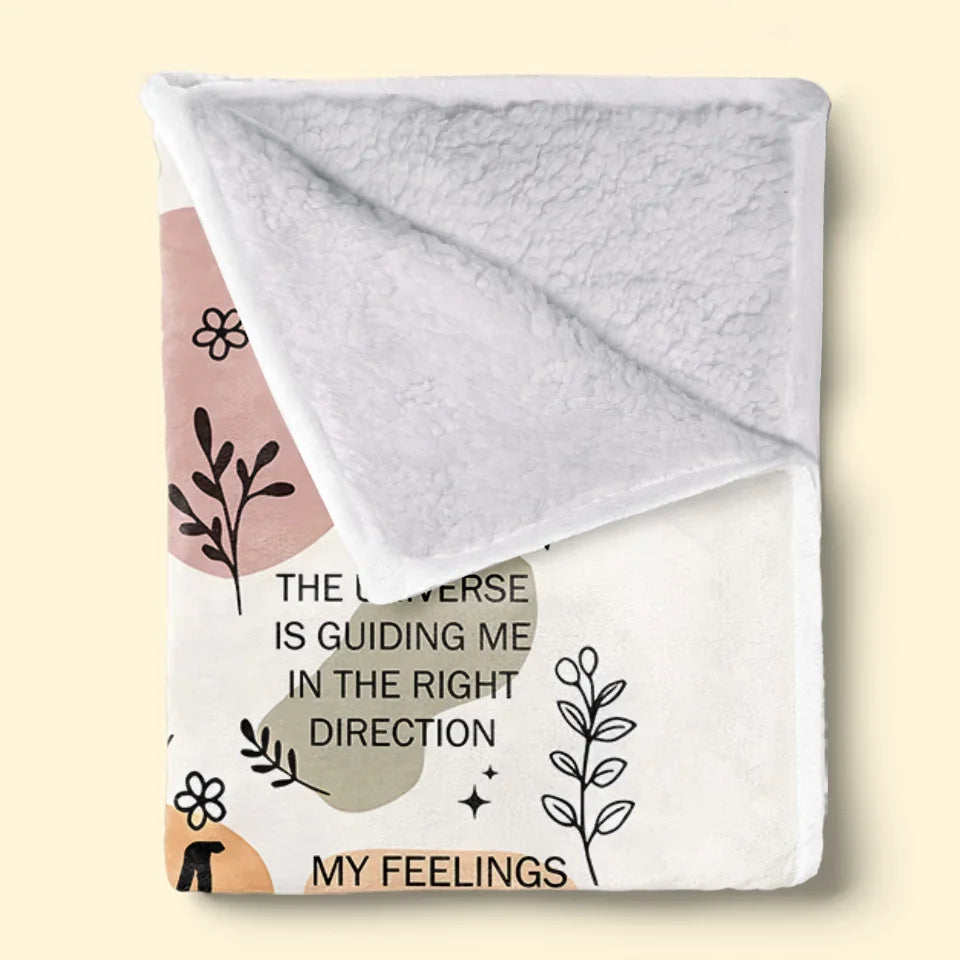 Personalized I Love All Parts Of Me Mom Affirmation fleece blanket, size guide chart