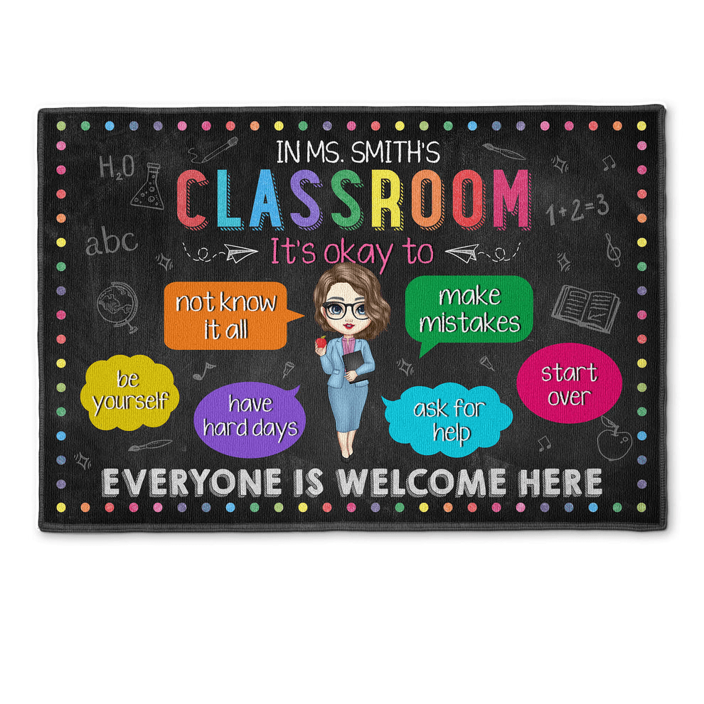 Personalized In My Classroom Everything Is Okay doormat, alternate view 2