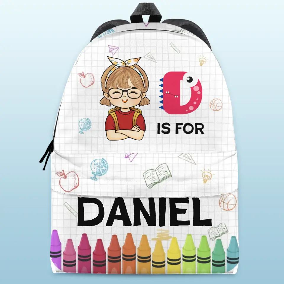 Personalized It's Okay To Be Yourself backpack, alternate view 2