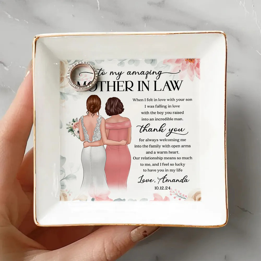 Personalized To My Amazing Mother In Law jewelry dish, alternate view 8