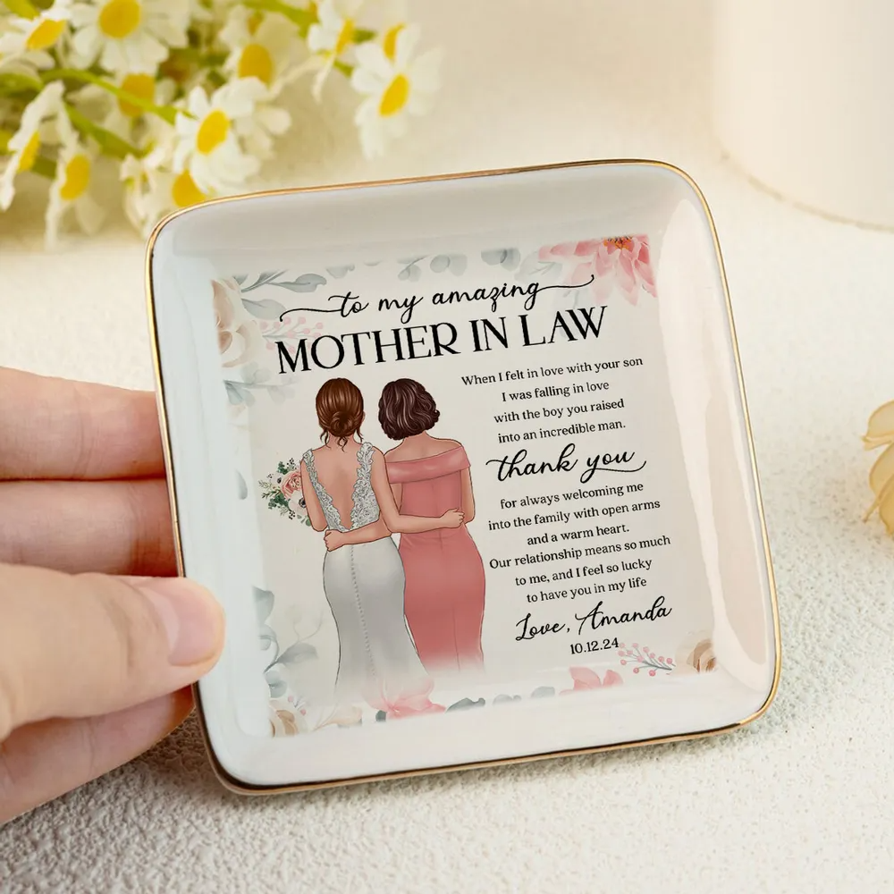 Personalized To My Amazing Mother In Law jewelry dish, alternate view 7
