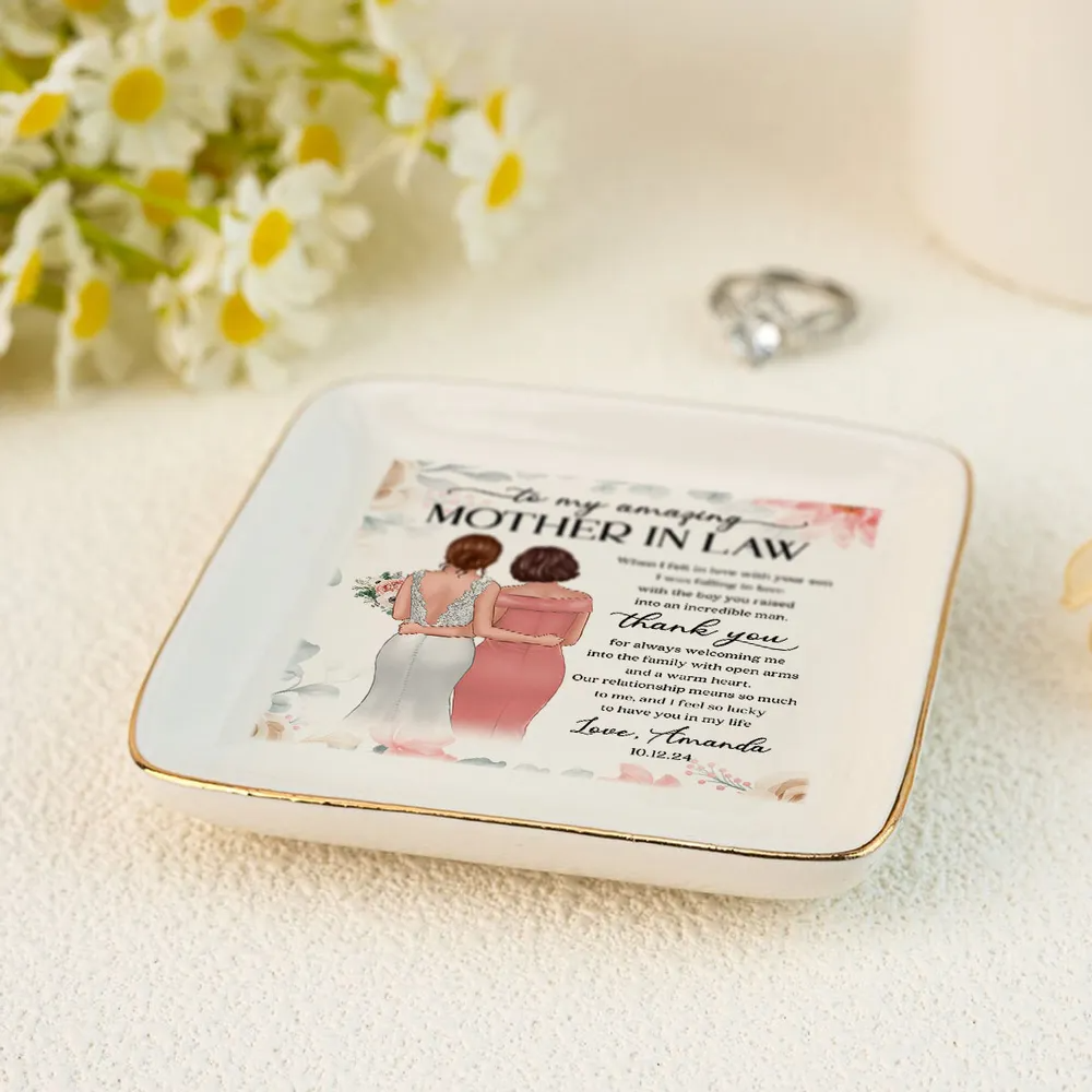 Personalized To My Amazing Mother In Law jewelry dish, alternate view 6