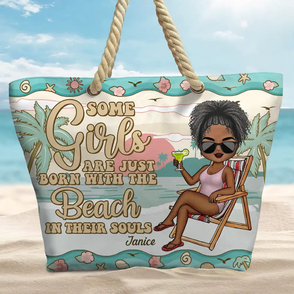 Personalized Just A Girl Who Loves Beaches beach bag, alternate view 5