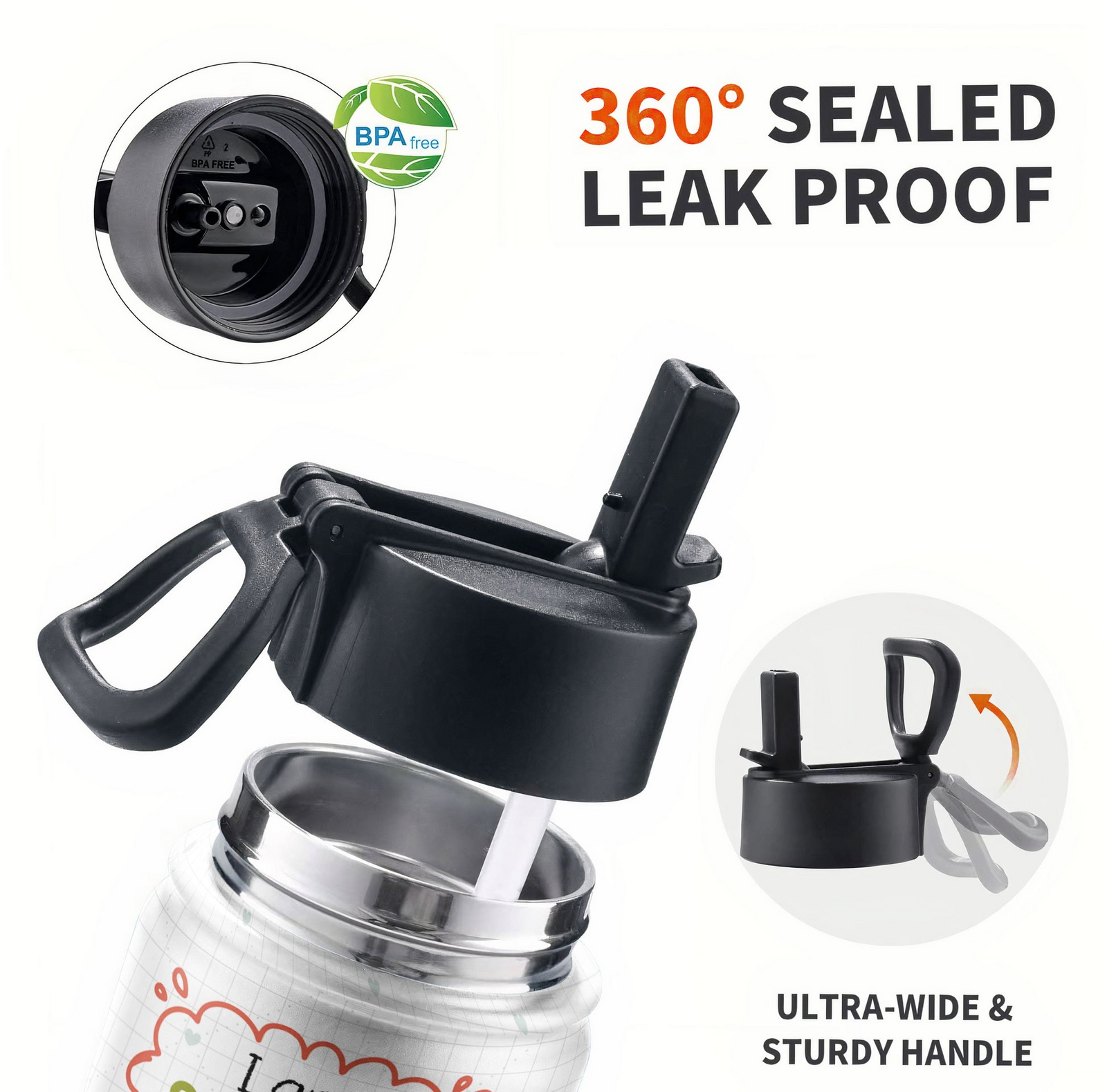 I am Kind Smart Brave - Personalized Kids Stainless Steel Water Bottle - Custom Gift For Back To School, First Day of School - Student, Son, Daughter | Kindergarten, Pre-K, Preschool