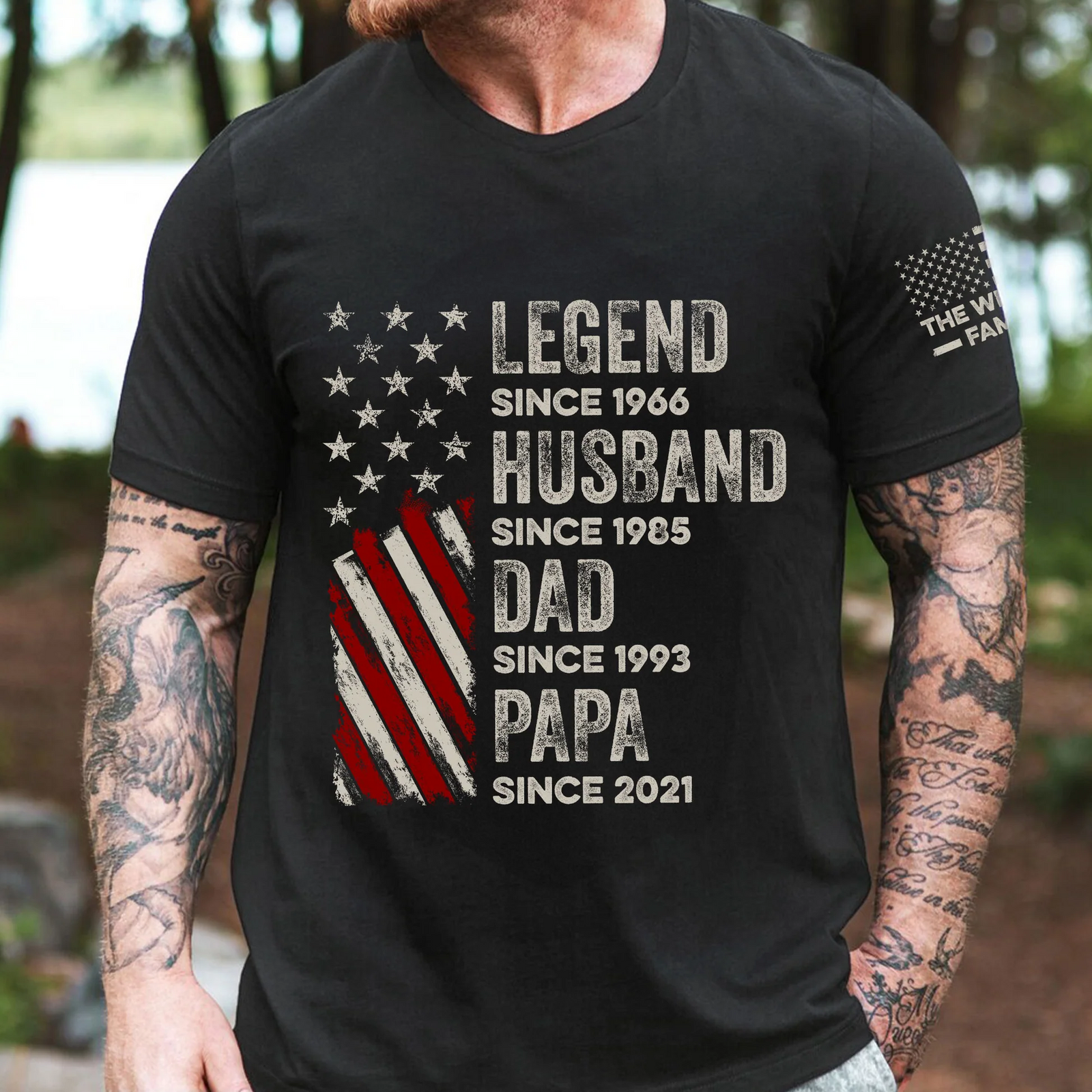 Legend, Husband, Dad And Grandpa - Personalized Custom T Shirt - Father's Day Gifts For Dad, Daddy, Papa, Grandpa