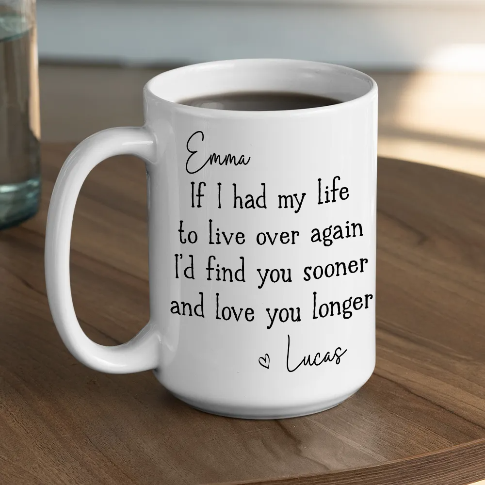 Personalized Love You Longer Couple mug, alternate view 3
