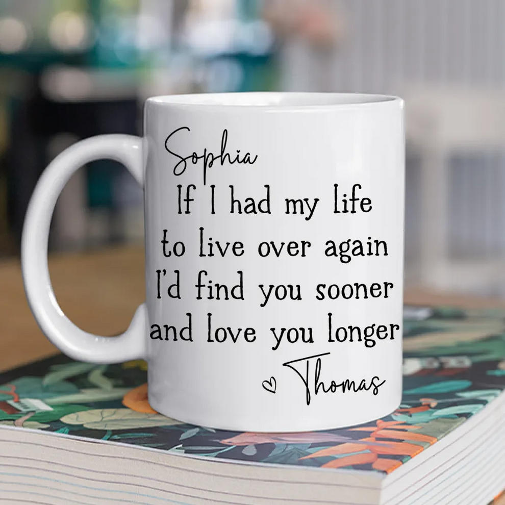 Personalized Love You Longer Couple mug, main view