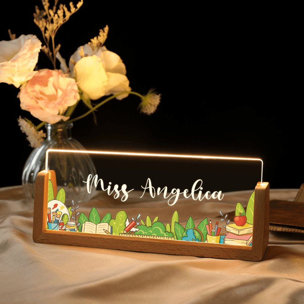 Personalized Name Desk Plate For Teacher, main view