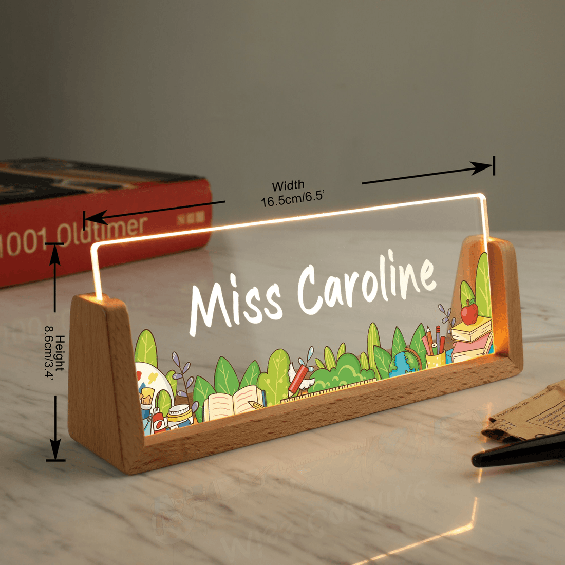 Personalized Name Desk Plate For Teacher, alternate view 4
