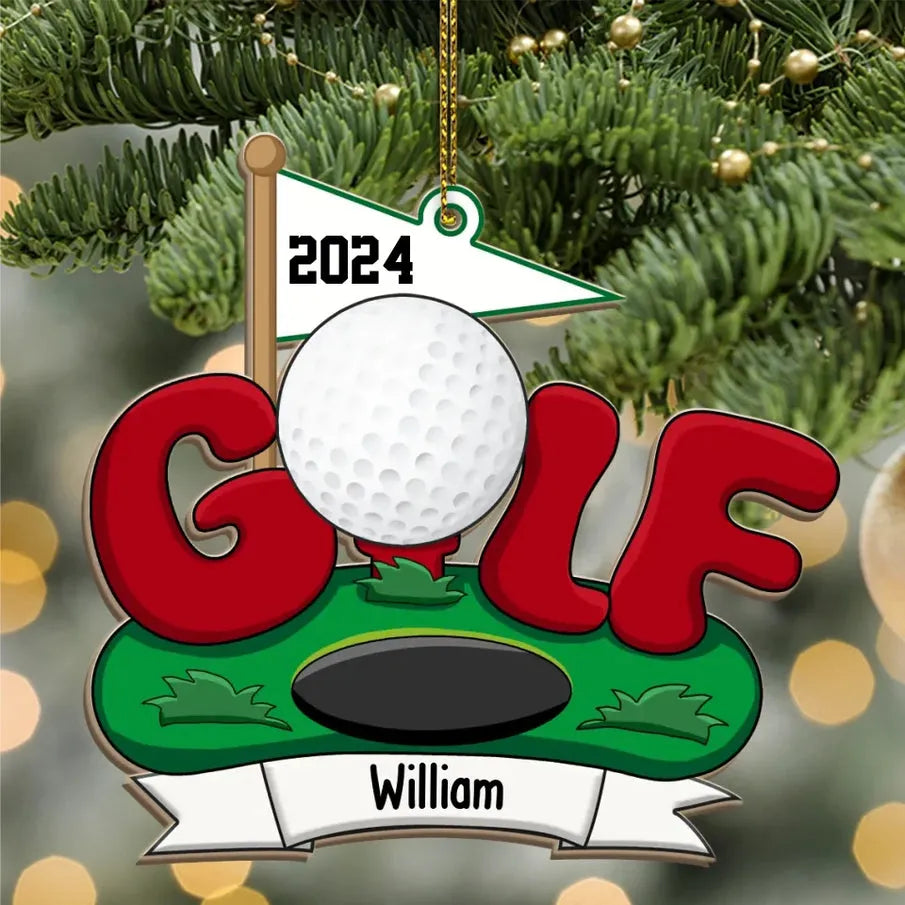 Golf Course 2025 - Personalized Christmas Gifts Custom Acrylic Ornament For Golf Lovers