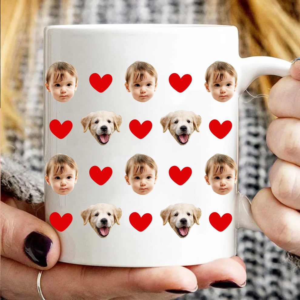 Custom Baby Face Mug (Up to 6 Photos), main view