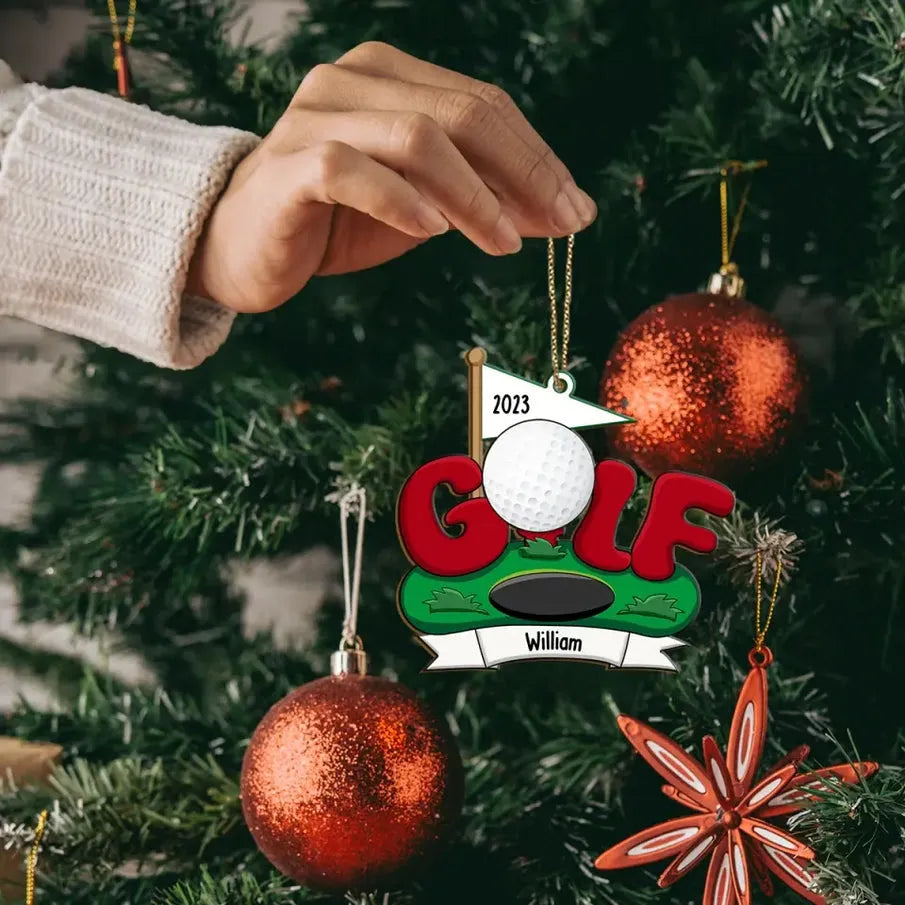 Golf Course 2025 - Personalized Christmas Gifts Custom Acrylic Ornament For Golf Lovers