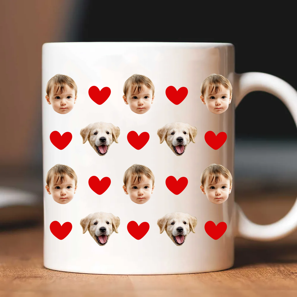 Custom Baby Face Mug (Up to 6 Photos), alternate view 2