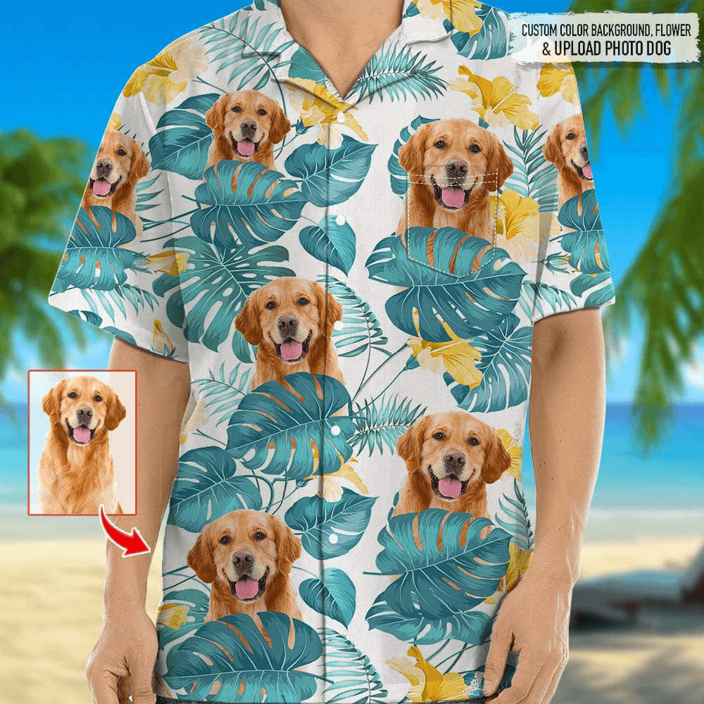Custom Photo Summer Time personalized hawaiian shirt, alternate view 4