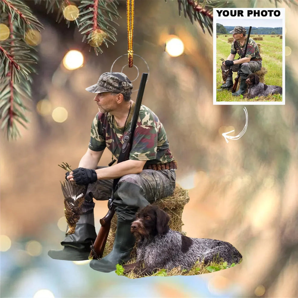 Custom Photo Hunting Ornament personalized custom shaped acrylic ornament, main view