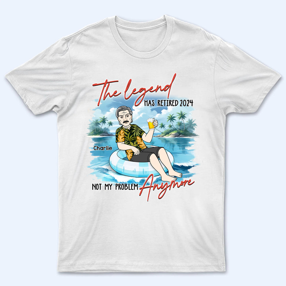 Personalized Retirement Gift Summer t-shirt, main view