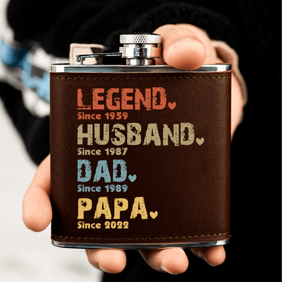 Personalized The Amazing Journey Of A Man hip flask, alternate view 4
