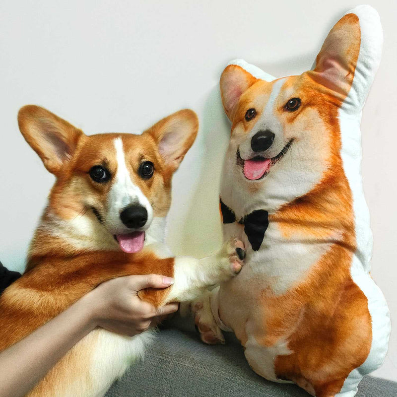 Custom Photo Pillow In The Shape Of Your Beloved Pet - Personalized Custom Shape Pillow - Gift for Dog Lovers, Cat Lovers, Pet Lovers