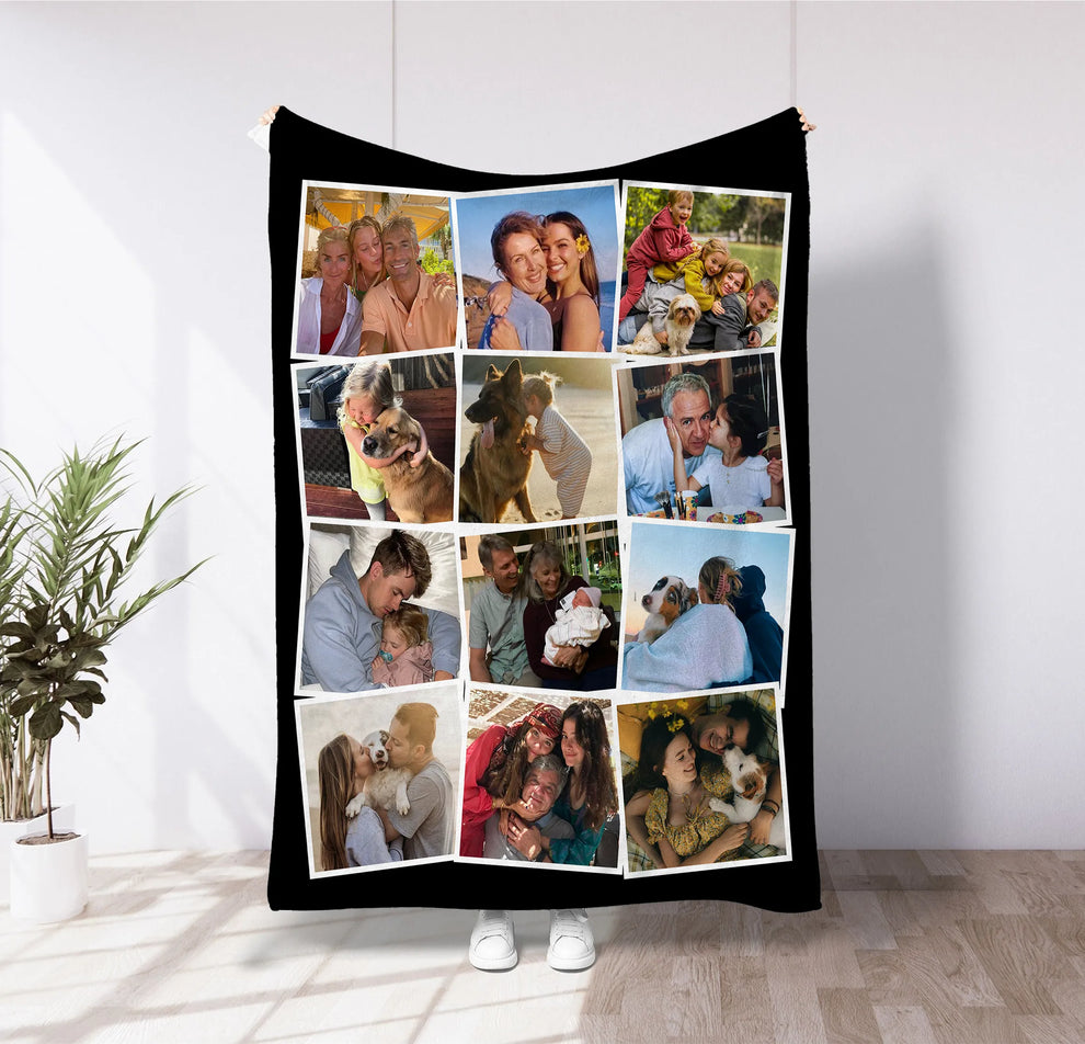 Custom Photo Blanket fleece blanket, product with name options