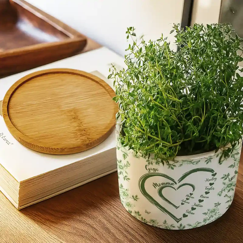 Mom Grandma Sweethearts - Personalized Ceramic Plant Pot - Gift For Mom, Grandma