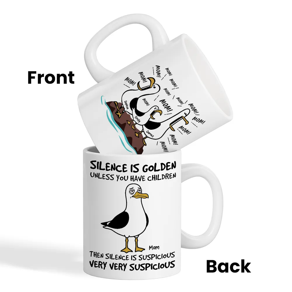 Funny Seagull Mom Mom Mom - Personalized Custom Mug - Mother's Day Gifts for Mom, Mommy