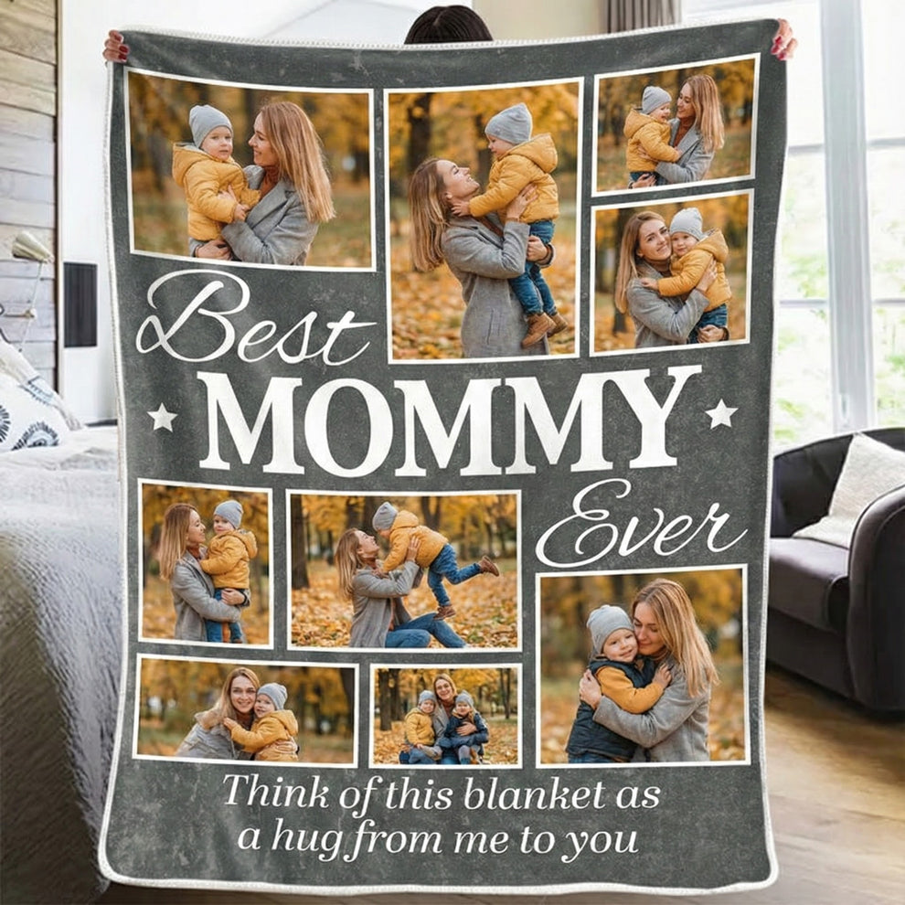 Personalized Custom Photo You Are My Greatest Mom Gift fleece blanket, product with name options