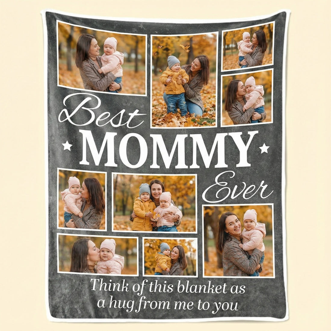 Personalized Custom Photo You Are My Greatest Mom Gift fleece blanket, soft fleece fabric close-up