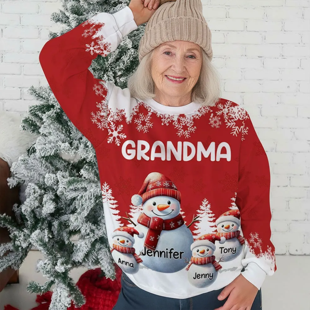 My Favorite People Call Me Grandma - Christmas, Funny Gift For Family - Personalized Custom Ugly Sweater - Christmas Gift for Grandma, Nana, Grammy, Mom