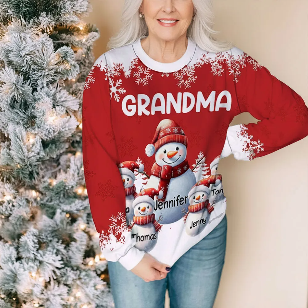 My Favorite People Call Me Grandma - Christmas, Funny Gift For Family - Personalized Custom Ugly Sweater - Christmas Gift for Grandma, Nana, Grammy, Mom