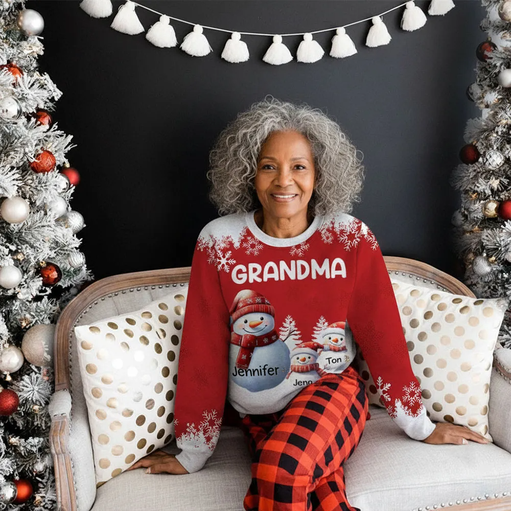 My Favorite People Call Me Grandma - Christmas, Funny Gift For Family - Personalized Custom Ugly Sweater - Christmas Gift for Grandma, Nana, Grammy, Mom