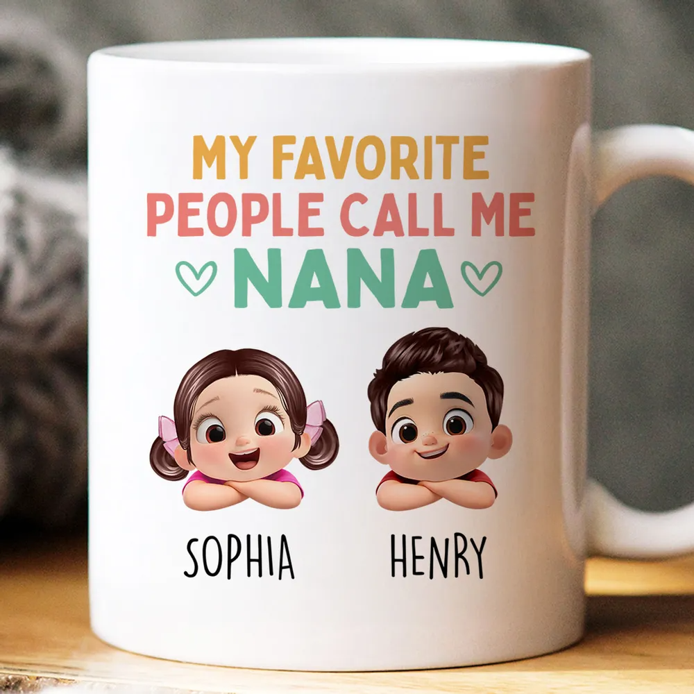 My Favorite People Call Me Grandma - Personalized Mug - Gift Ideas For Mom/Dad, Grandma/Grandpa