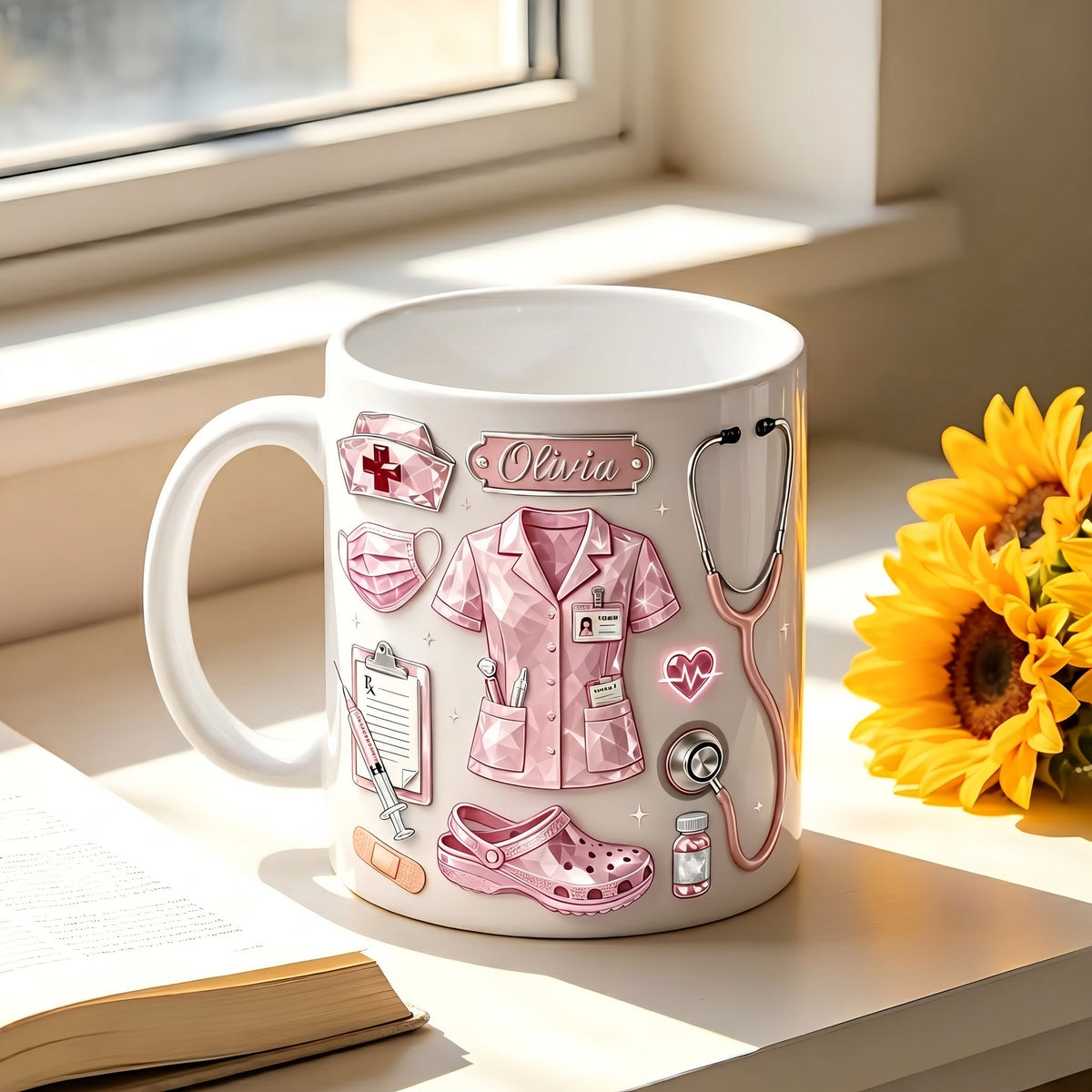 Custom Name Nurse Life - Personalized Custom Mug - Gift For Nurse, CNA, CMA, Healthcare Worker
