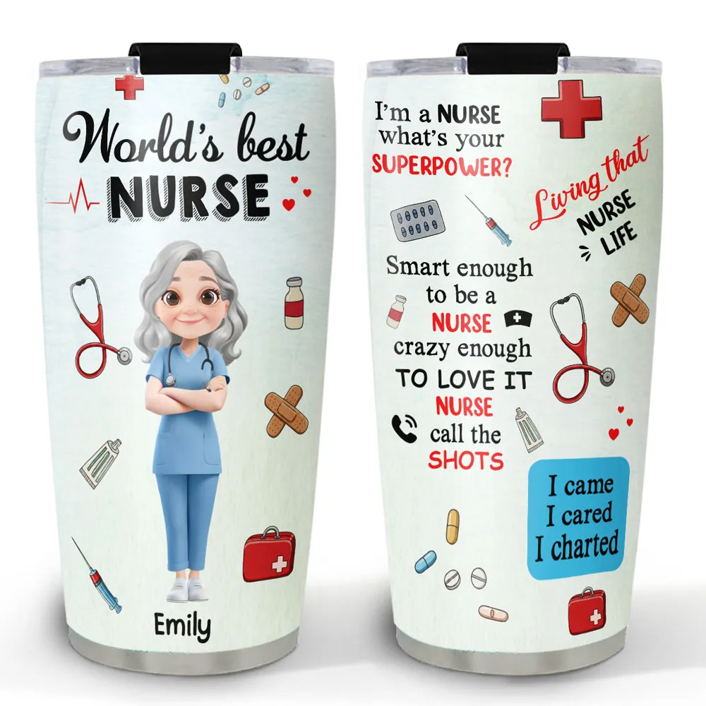 I Am A Nurse - Personalized Custom 20oz Fat Tumbler Cup - Gift For Nurse, Healthcare Worker